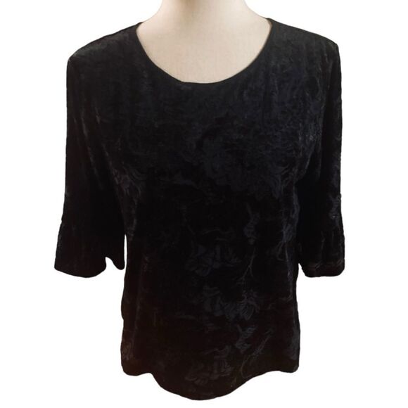 Ann Taylor Black Burnout Tunic - Picture 1 of 11